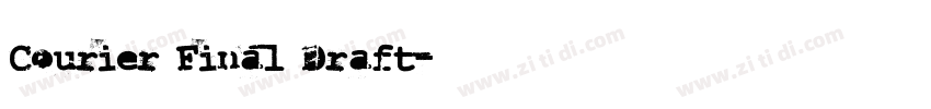 Courier Final Draft字体转换